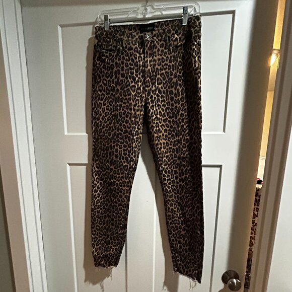 Black Orchard Carmen Cheetah Print Jeans - Picture 1 of 11